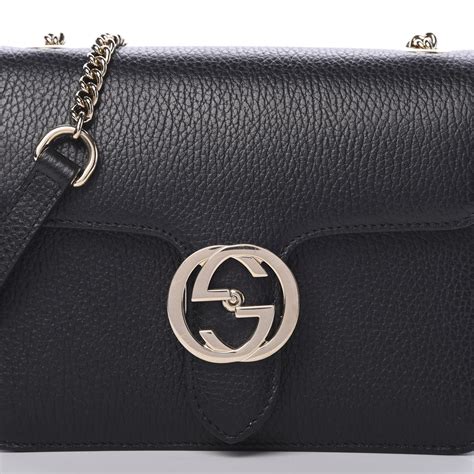 gucci polished calfskin small interlocking shoulder bag|Gucci clutch bag.